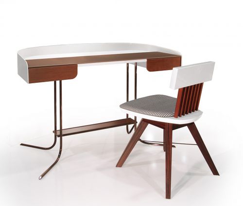 Scrivania contemporanea - UNIPERS - JMM - in legno / in metallo / con 4 gambe