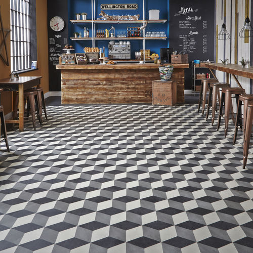 Pavimento in PVC - Cubes SP111 SP213 SP114 - Designflooring - testurizzato / aspetto pietra / ad alta resistenza