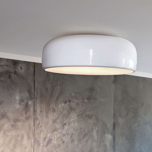 Plafoniera contemporanea - SMITHFIELD - FLOS - rotonda / in vetro smerigliato / in alluminio