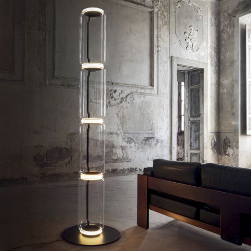 Colonna luminosa contemporanea - NOCTAMBULE  - FLOS - in acciaio / in silicone / in ghisa di alluminio