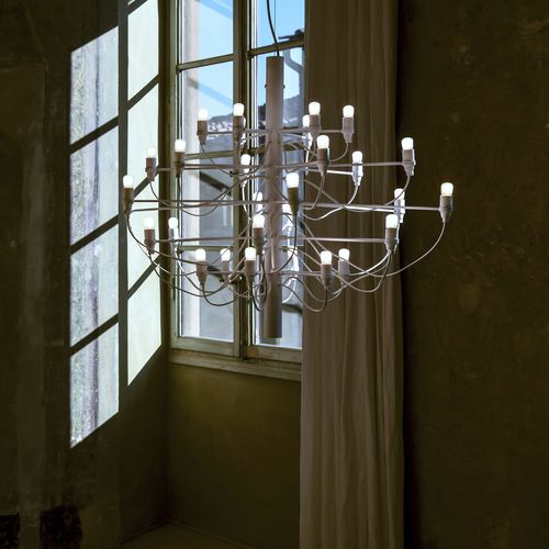 Lampadario contemporaneo - 2097/30 - FLOS - in ottone / in acciaio / contract