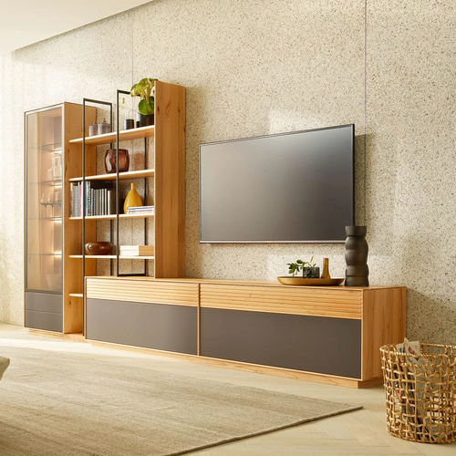 Parete attrezzata TV contemporaneo - LINA - ANREI - Reisinger GmbH - in rovere / in noce / in faggio