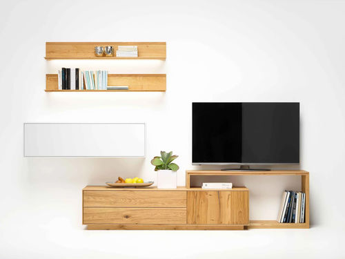 Parete attrezzata TV contemporaneo - PURO - ANREI - Reisinger GmbH - in rovere / in noce / in frassino