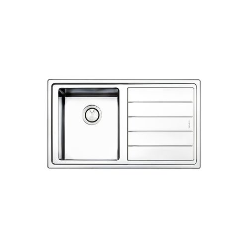 Lavello a 1 vasca - LINEAR PLUS : LNP861I - Apell S.p.A. - con gocciolatoio / in acciaio inossidabile / da incasso