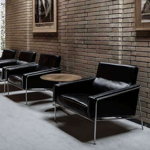 Poltrona contemporanea - 3300™ - Fritz Hansen - in tessuto / marrone / nera