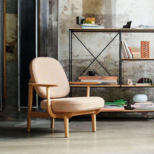Poltrona contemporanea - FRED™ - Fritz Hansen - in pelle / in tessuto / in legno massiccio