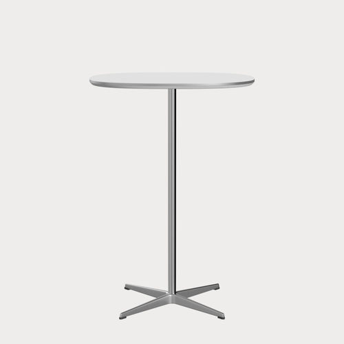 Tavolo alto contemporaneo - SUPERCIRCULAR™ - Fritz Hansen - in laminato / con supporto in alluminio / rotondo