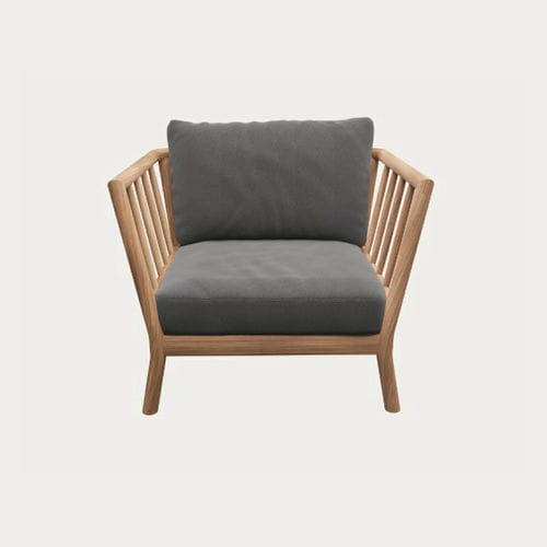 Poltrona contemporanea - Fritz Hansen - in tessuto / in legno massiccio / in teak