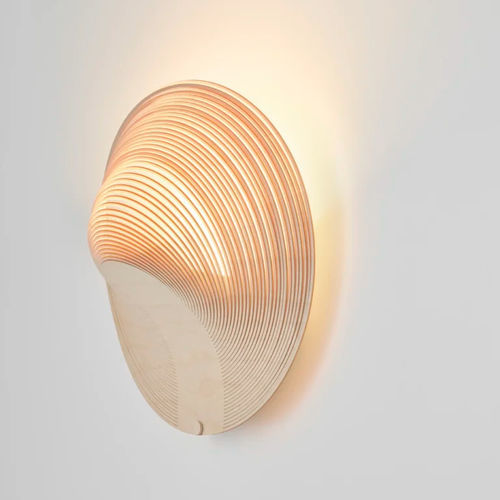 Applique contemporanea - Illan - LUCEPLAN - da interno / in legno compensato / scultura
