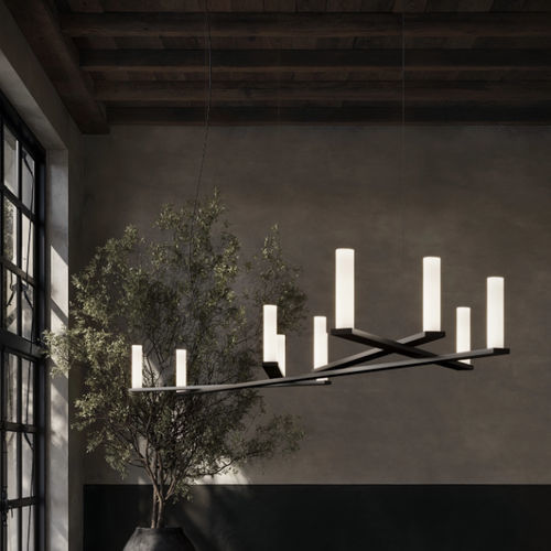 Lampadario contemporaneo - DIX BOUGIES - LUCEPLAN - in alluminio / di carta / in tecnopolimero
