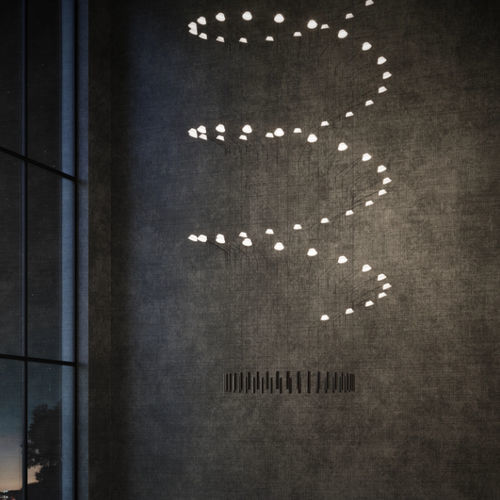 Illuminazione su cavi LED - LIIU - LUCEPLAN - rotonda / in metallo / in filo metallico
