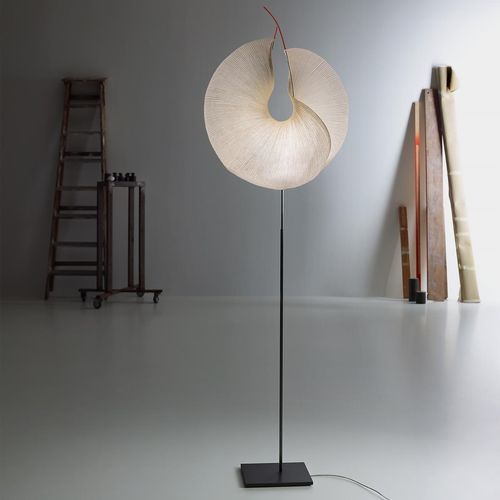 Lampada da terra - YORUBA - INGO MAURER - in metallo / in acciaio inossidabile / in silicone