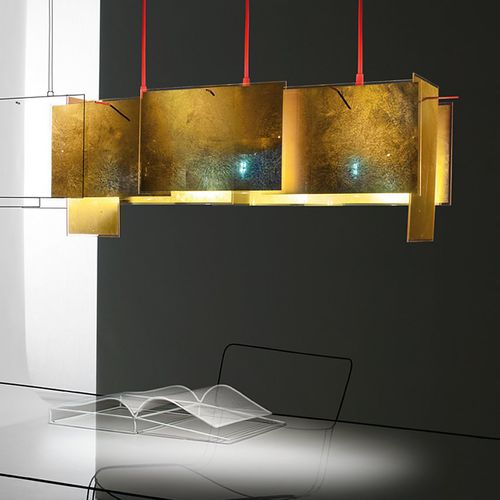 Lampada a sospensione - 24 KARAT BLAU M - INGO MAURER - in metallo / in plastica / design originale