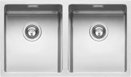 Lavello a 2 vasche - 1X842I - F.lli Barazza Srl - senza gocciolatoio / in acciaio inossidabile / da incasso