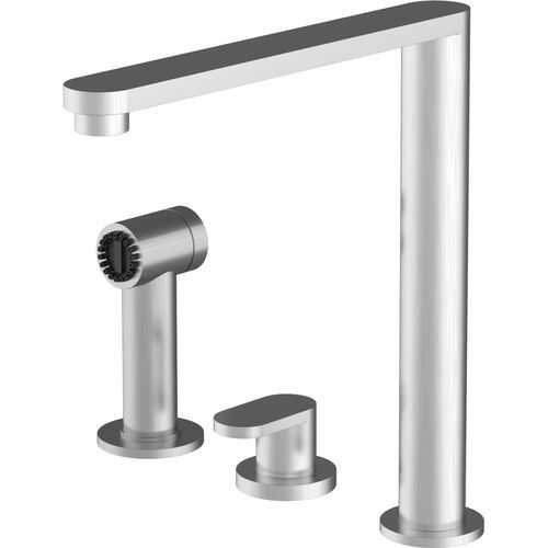 Miscelatore da appoggio - B_Free Kit - F.lli Barazza Srl - in acciaio inossidabile / da cucina / 3 fori