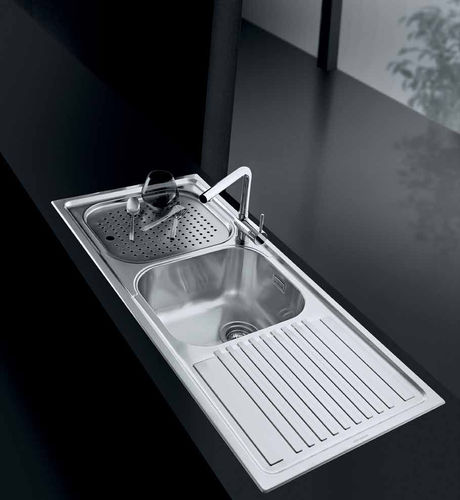 Miscelatore da appoggio - B_Fast - F.lli Barazza Srl - in metallo cromato / da cucina / 1 foro