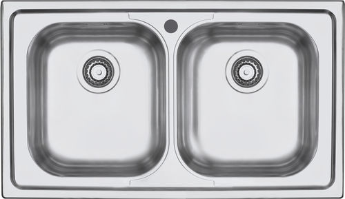 Lavello a 2 vasche - 1LFS92 - F.lli Barazza Srl - senza gocciolatoio / in acciaio inossidabile / da incasso