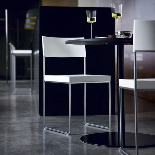 Sedia contemporanea - CUBA+CUBO - Lapalma - da interno / in pelle / in legno laccato
