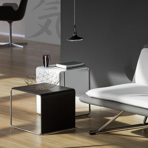 Tavolo d'appoggio contemporaneo - UENO - Lapalma - in legno / con supporto in acciaio inossidabile / rettangolare
