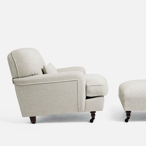 Poltrona contemporanea - Raffles  - DePadova - in tessuto / con cuscino rimovibile / con poggiapiedi