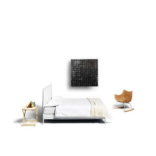 Letto matrimoniale - Asseman Open - DePadova - minimalista / imbottito / con testiera imbottita