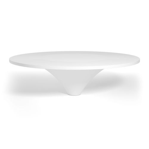 Tavolo contemporaneo - French Concession - DePadova - in Corian® / con supporto in acciaio verniciato / rotondo