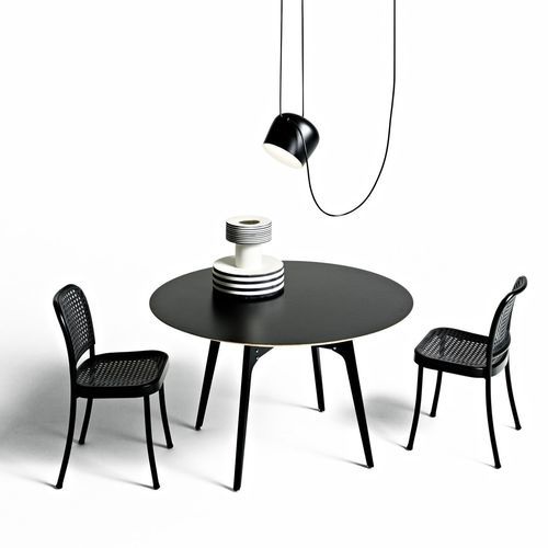 Tavolo da pranzo contemporaneo - Otis - DePadova - in HPL / in marmo / con supporto in acciaio verniciato