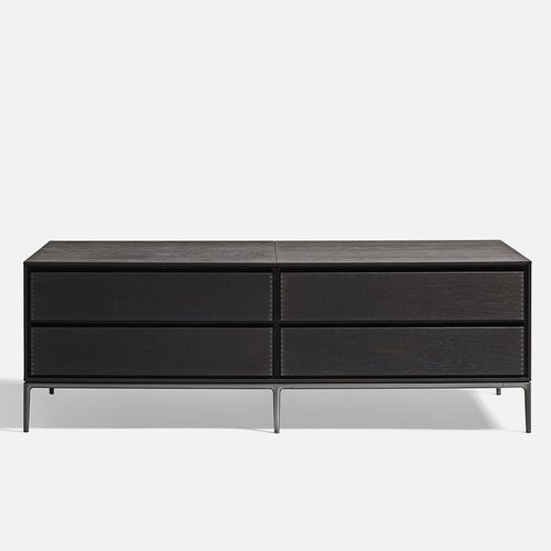 Credenza contemporanea - Horizontal  - DePadova - impiallacciata in legno / in MDF / in alluminio laccato