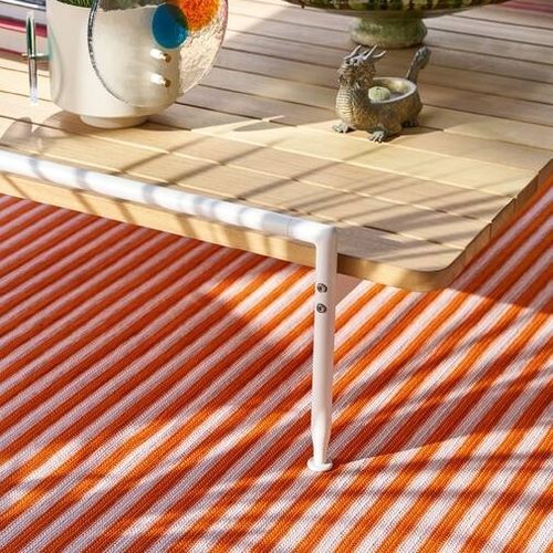 Tappeto contemporaneo - SOLEIL - Cassina - a righe / in polipropilene / rettangolare