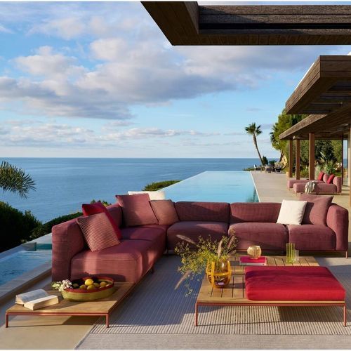 Divano modulare - MEX-HI  - Cassina - d'angolo / contemporaneo / da esterno