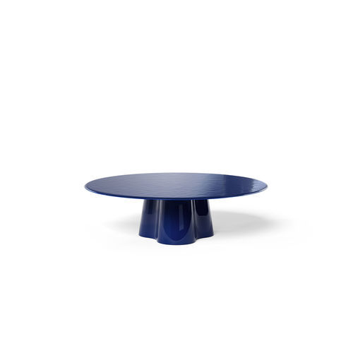 Tavolino basso contemporaneo - TREFLO - Cassina - in metallo / con supporto in metallo / rotondo