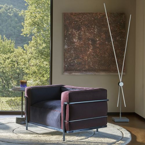 Poltrona contemporanea - LC3 KITON - Cassina - in tessuto / in metallo / con cuscino rimovibile