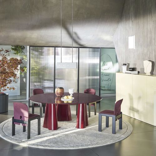 Tavolo da pranzo contemporaneo - TREFLO - Cassina - in metallo / con supporto in metallo / rotondo