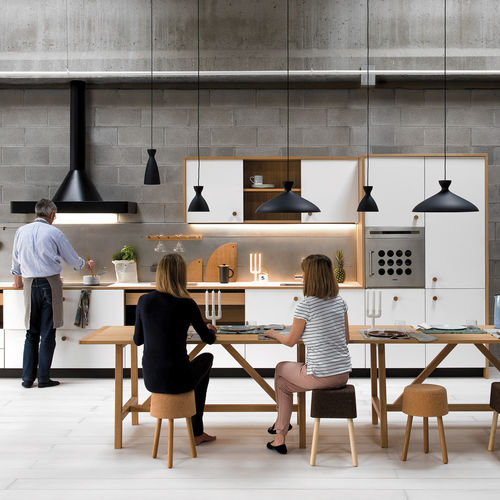 Cucina contemporanea - LEPIC - SCHIFFINI - in legno / con impugnature / laccata