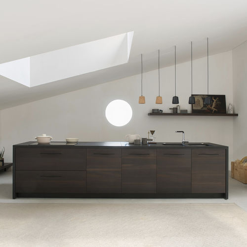 Cucina contemporanea - PAMPA  - SCHIFFINI - in legno / con isola / con impugnature