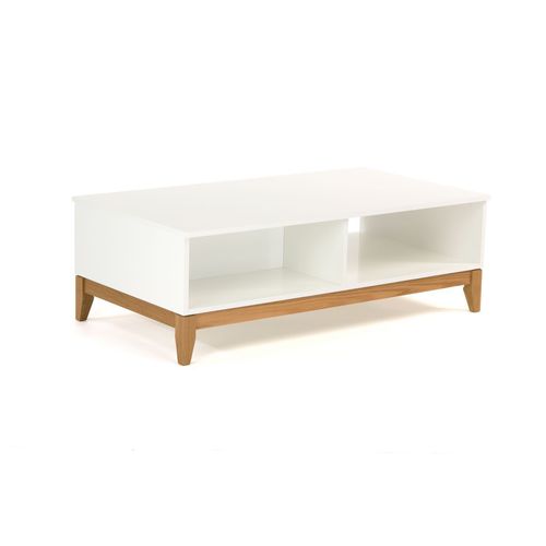 Tavolino basso contemporaneo - BLANCO  - Woodman Ltd. - in melaminico / con supporto in quercia / rettangolare