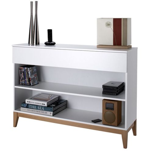 Libreria bassa - BLANCO - Woodman Ltd. - contemporanea / in rovere / in melaminico