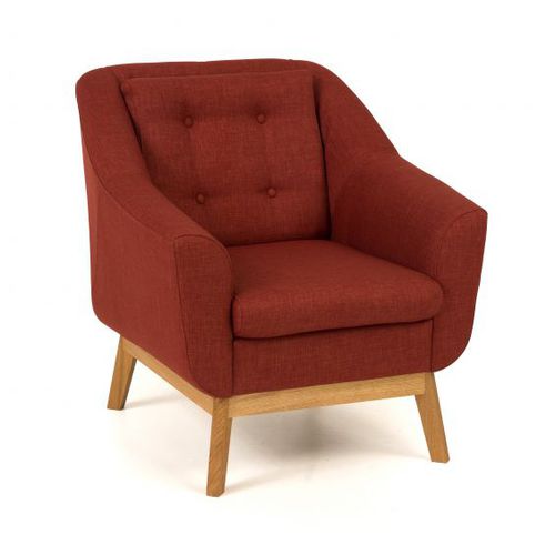 Poltrona contemporanea - PAULA - Woodman Ltd. - in tessuto / in rovere / per cuscini