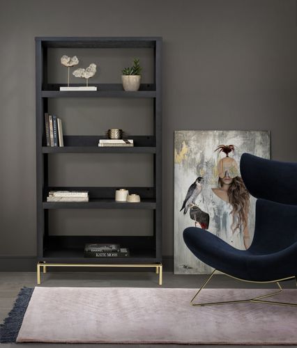 Libreria contemporanea - PIMLICO - Woodman Ltd. - in rovere / in metallo