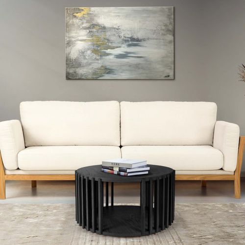 Tavolino basso contemporaneo - DRUM - Woodman Ltd. - in MDF / impiallacciato in legno / in legno tinto