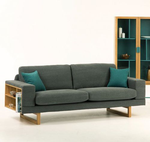 Divano contemporaneo - LIBRERIA SOFT - Woodman Ltd. - in tessuto / con braccioli / con contenitore