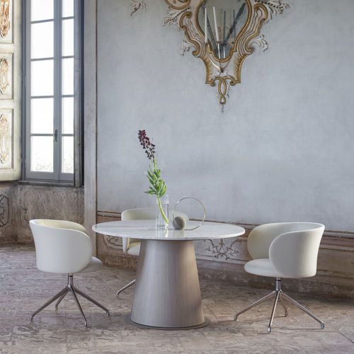 Tavolo contemporaneo - DUOMO - IOC project partners - in rovere / in metallo / in marmo