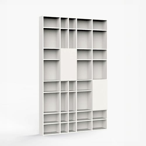 Libreria modulare - BOOK'S - IOC project partners - contemporanea / contract / in legno laccato opaco