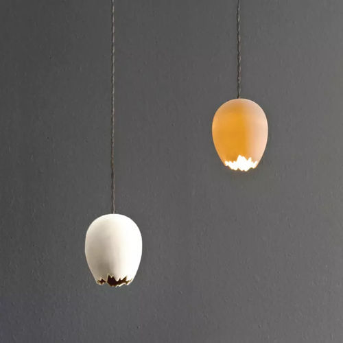 Lampada a sospensione - Ovosodo - ALBUM - in porcellana / contemporanea / con cavo