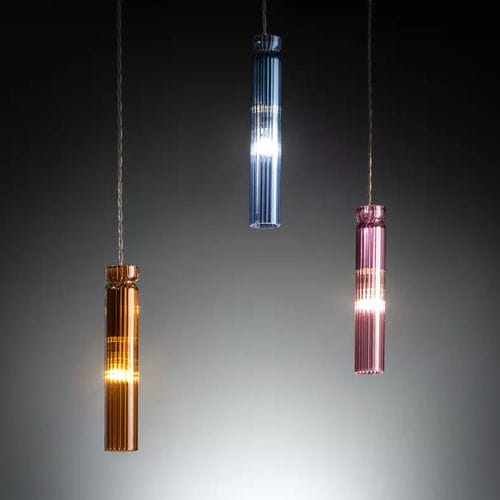 Lampada a sospensione - Sigaro - ALBUM - in vetro borosilicato / contemporanea / con cavo