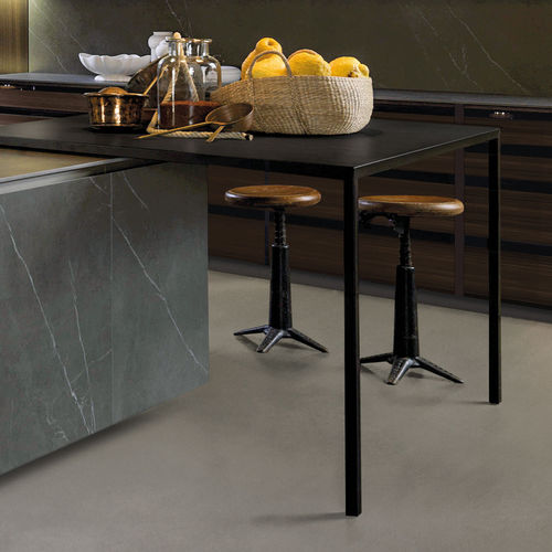 Tavolo contemporaneo - THIN - Euromobil spa - in alluminio / con supporto in alluminio / rettangolare