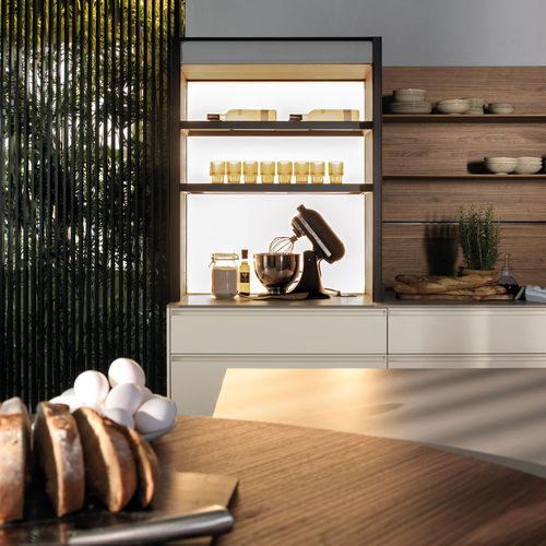 Credenza contemporanea - AMBROGIO - Euromobil spa - con ripiano / a vetrina / a serranda