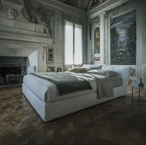 Letto matrimoniale - HAB - desiree divani - contemporaneo / imbottito / con testiera
