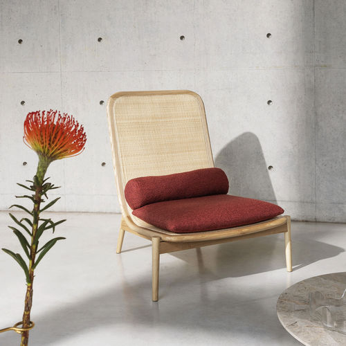 Poltrona contemporanea - EBEN - desiree divani - in tessuto / in rattan / in frassino