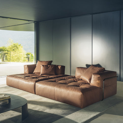 Divano modulare - MELVIL - desiree divani - design Bauhaus / in tessuto / in pelle